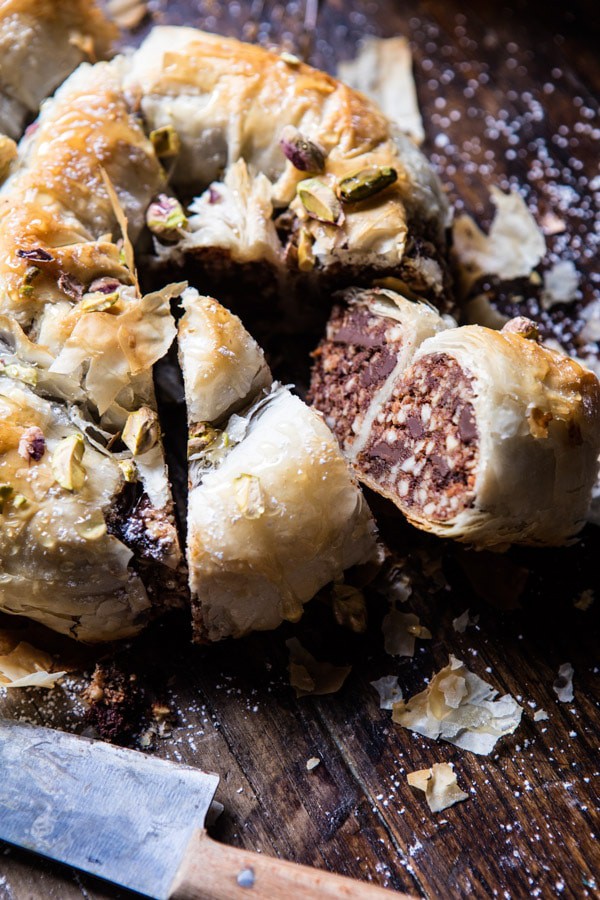 Moroccan Chocolate Almond Phyllo Cake | halfbakedharvest.com @hbharvest