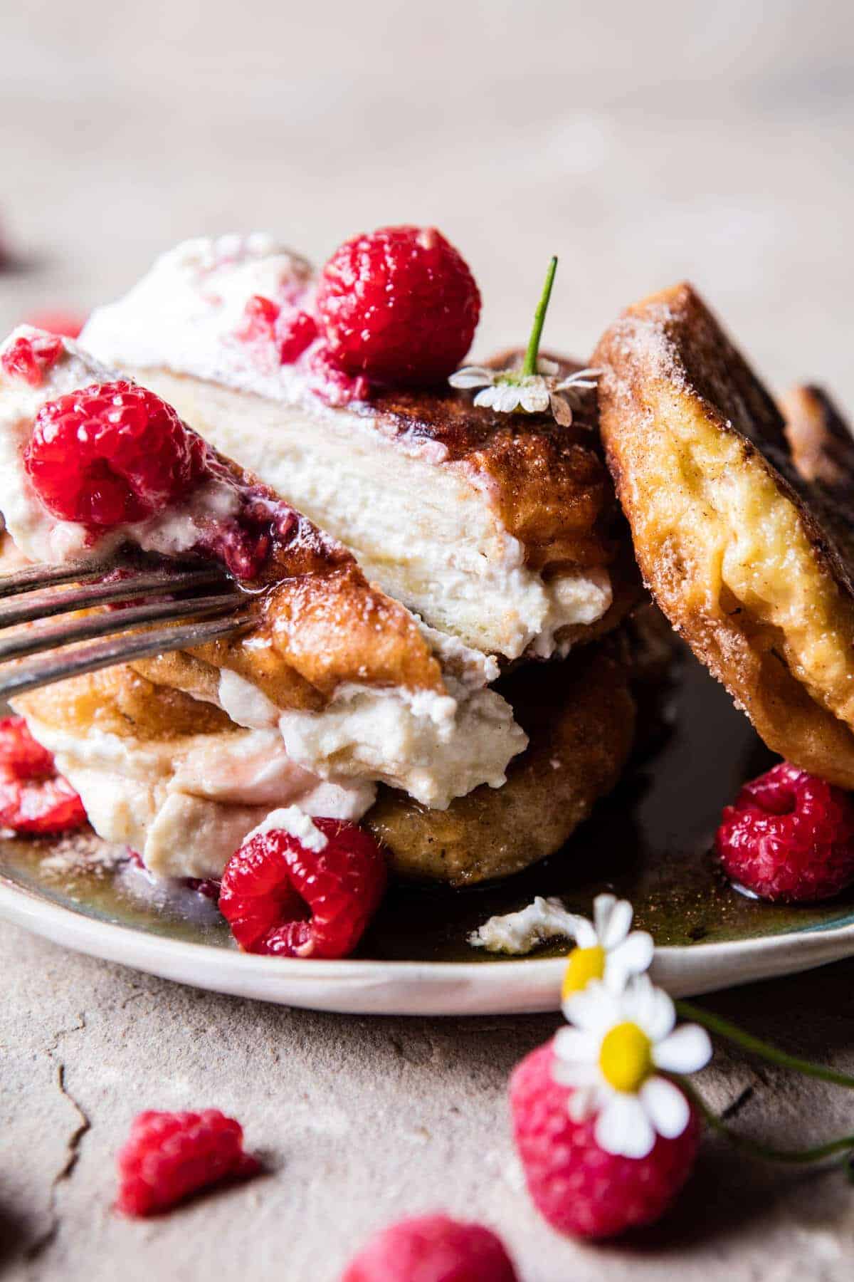 Raspberry Ricotta Croissant French Toast | halfbakedharvest.com @hbharvest