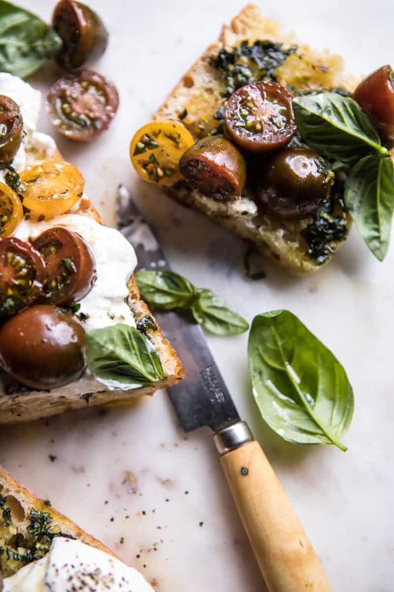 Caprese Burrata Garlic Bread | halfbakedharvest.com @hbharvest