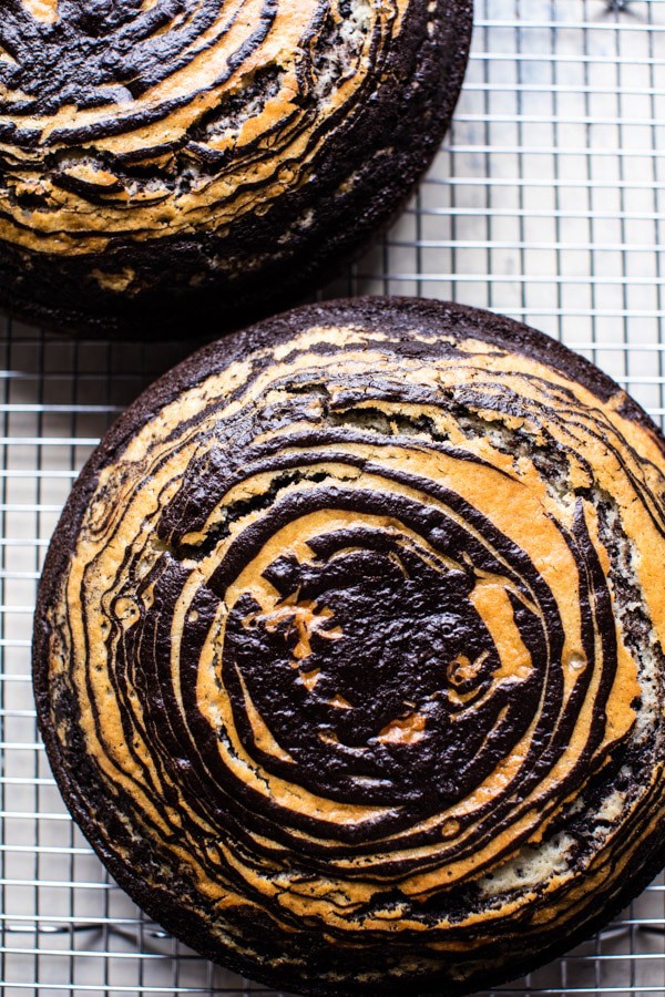 Chocolate Layered Zebra Mousse Cake | halfbakedharvest.com @hbharvest