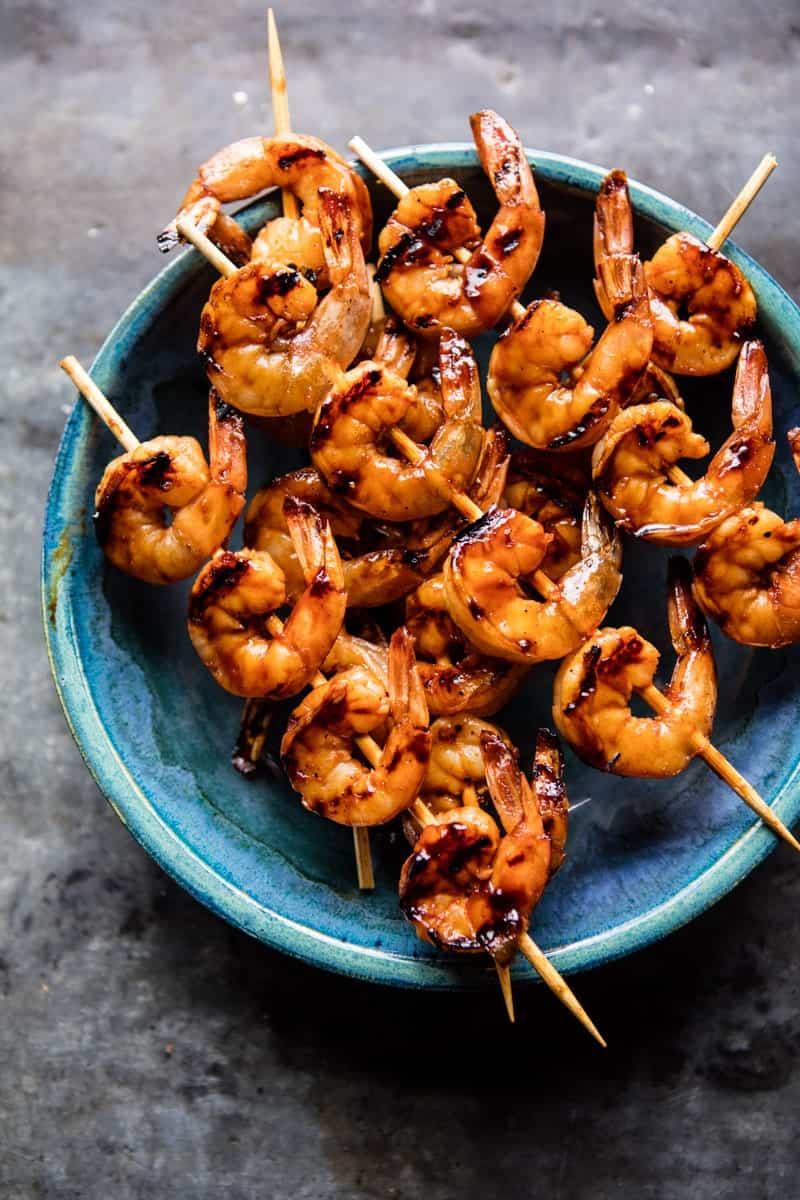 Honey Garlic Korean BBQ Grilled Shrimp | halfbakedharvest.com @hbharvest