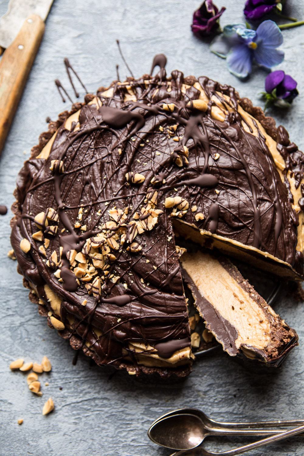 Frozen Peanut Butter Cup Pie | halfbakedharvest.com @hbharvest