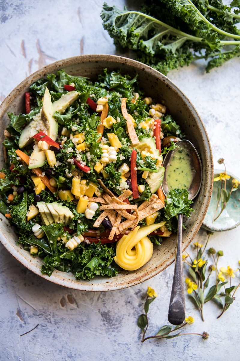 Southwest Mango, Kale, and Quinoa Chopped Salad | halfbakedharvest.com @hbharvest