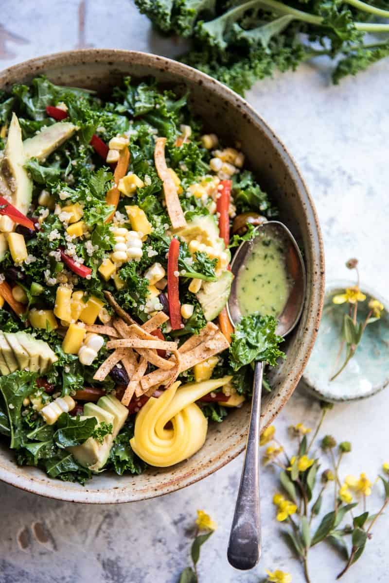 Southwest Mango, Kale, and Quinoa Chopped Salad | halfbakedharvest.com @hbharvest