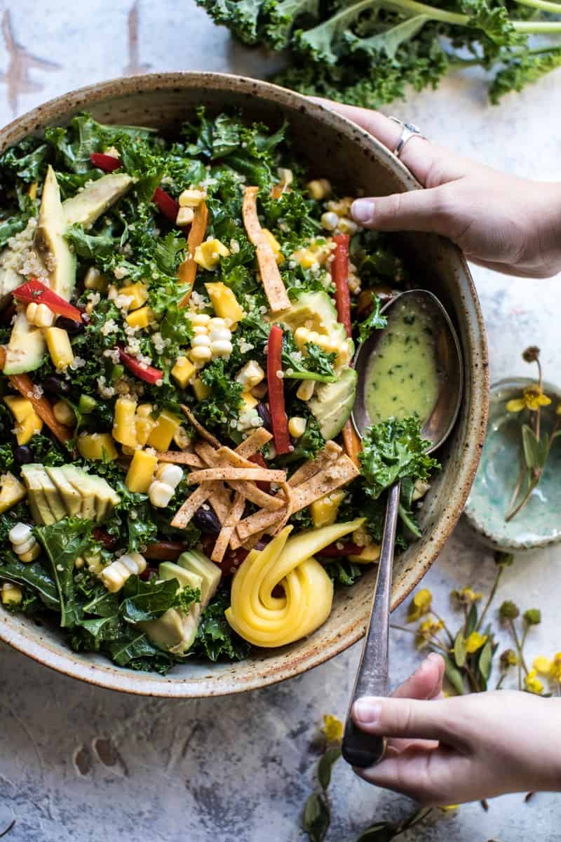 Southwest Mango, Kale, and Quinoa Chopped Salad | halfbakedharvest.com @hbharvest