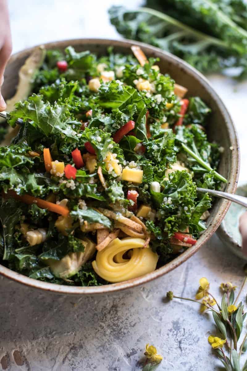 Southwest Mango, Kale, and Quinoa Chopped Salad | halfbakedharvest.com @hbharvest