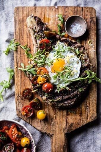 Tuscan Steak with Marinated Cherry Tomatoes | halfbakedharvest.com @hbharvest