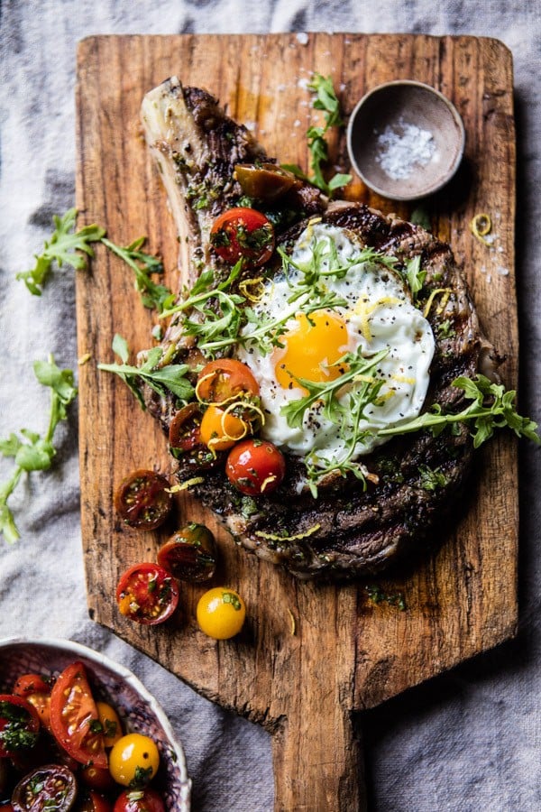 Tuscan Steak with Marinated Cherry Tomatoes | halfbakedharvest.com @hbharvest