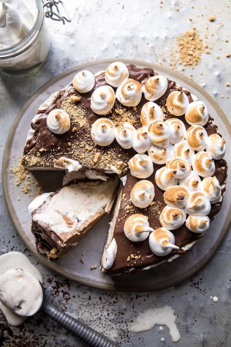 Salty Peanut Butter S'more Ice Cream Cake (VIDEO) | halfbakedharvest.com @hbharvest
