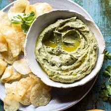 10 Minute Garden Herb Avocado Dip | halfbakedharvest.com @hbharvest