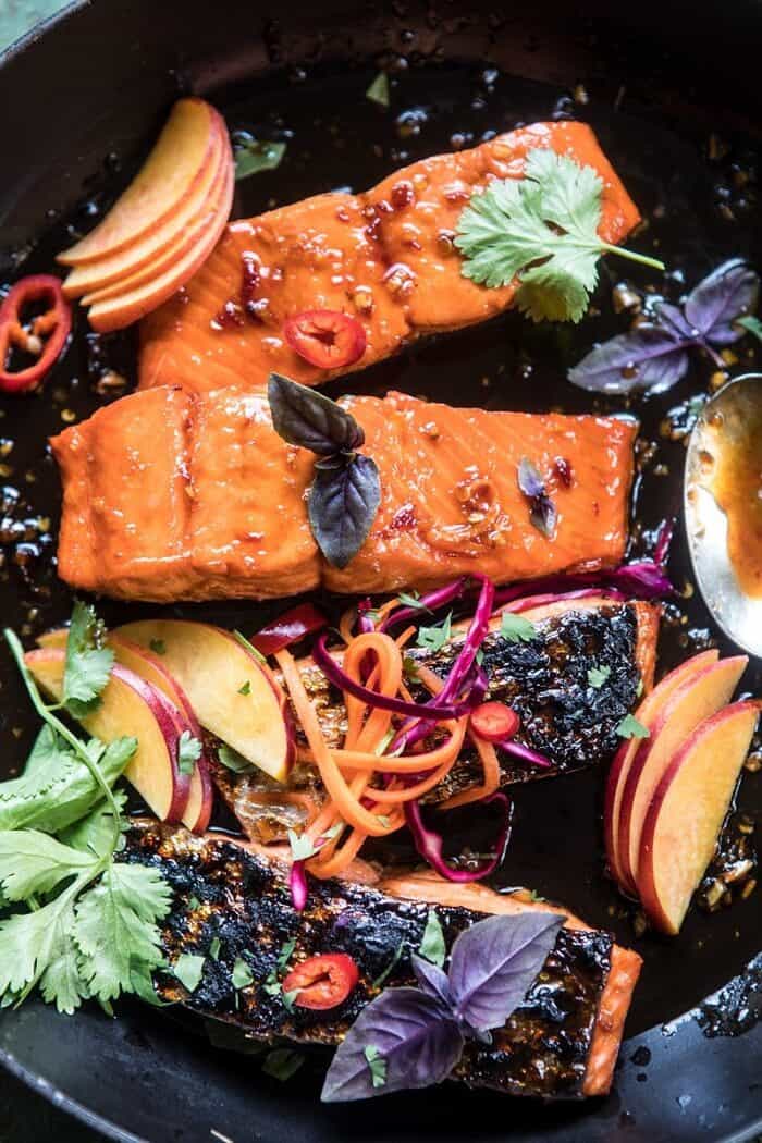 20 Minute Crispy Honey Ginger Salmon | halfbakedharvest.com @hbharvest