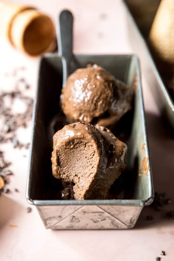 6 Ingredient Chocolate Coffee Nice Cream | halfbakedharvest.com @hbharvest