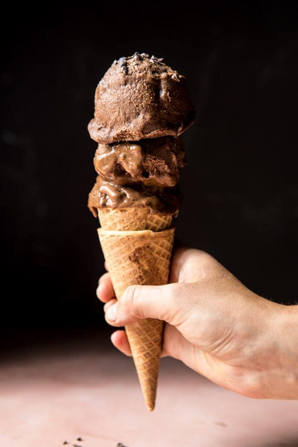 6 Ingredient Chocolate Coffee Nice Cream | halfbakedharvest.com @hbharvest