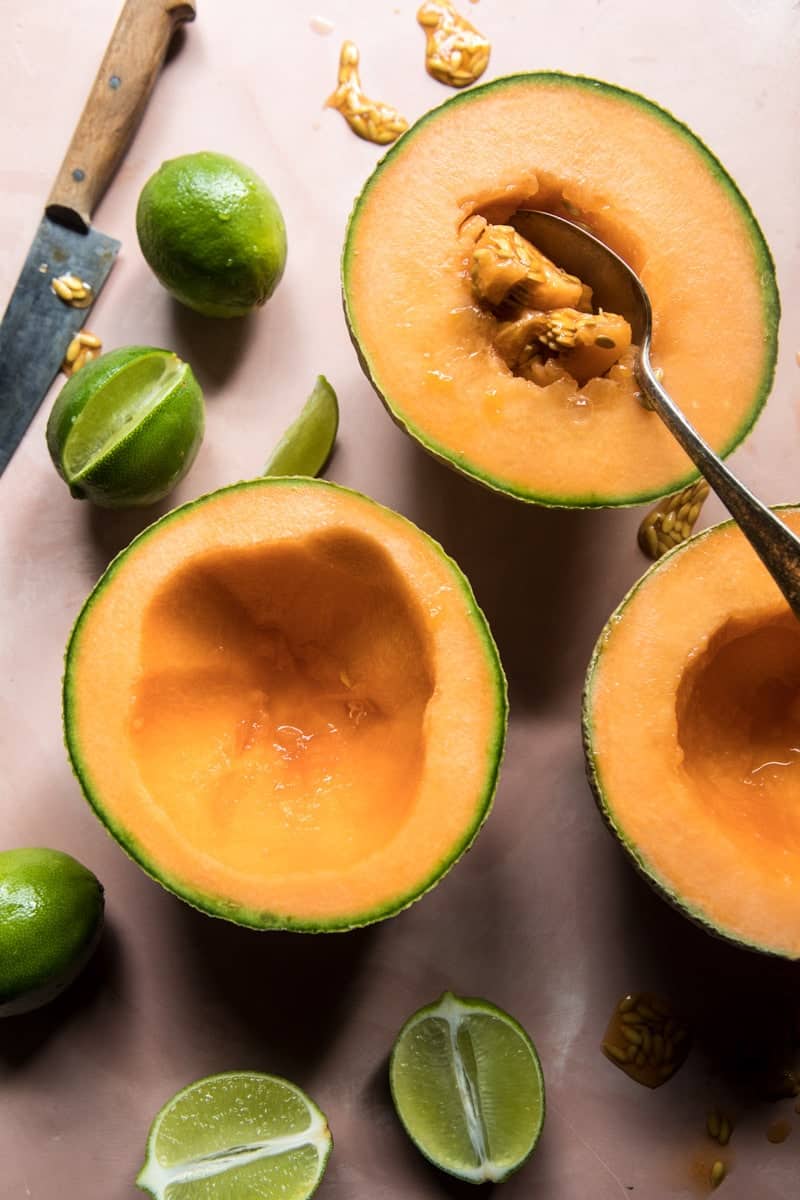 Frozen Cantaloupe Margaritas | halfbakedharvest.com @hbharvest