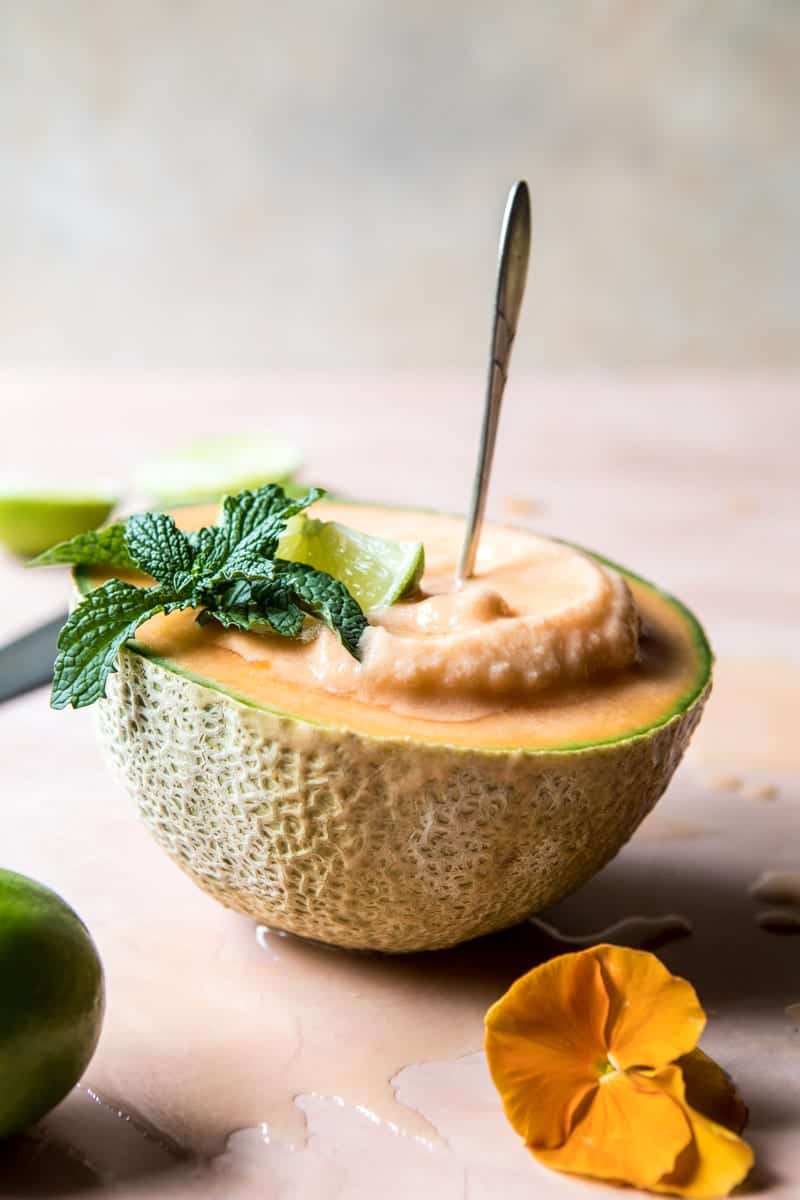 Frozen Cantaloupe Margaritas | halfbakedharvest.com @hbharvest