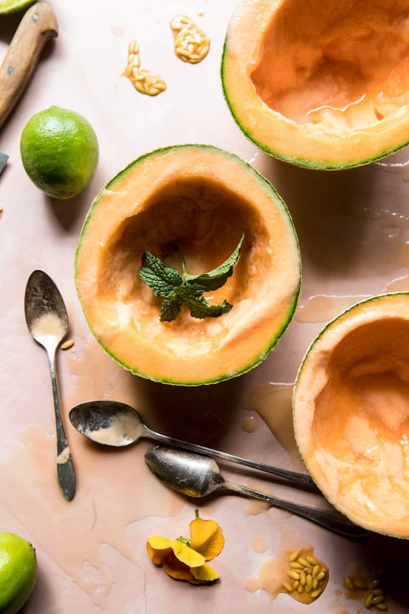 Frozen Cantaloupe Margaritas | halfbakedharvest.com @hbharvest