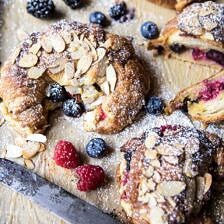 Mixed Berry Almond Croissants | halfbakedharvest.com @hbharvest