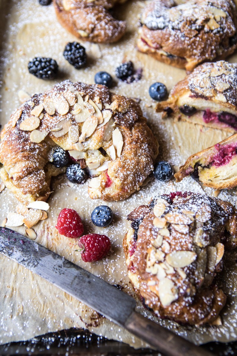 Mixed Berry Almond Croissants | halfbakedharvest.com @hbharvest