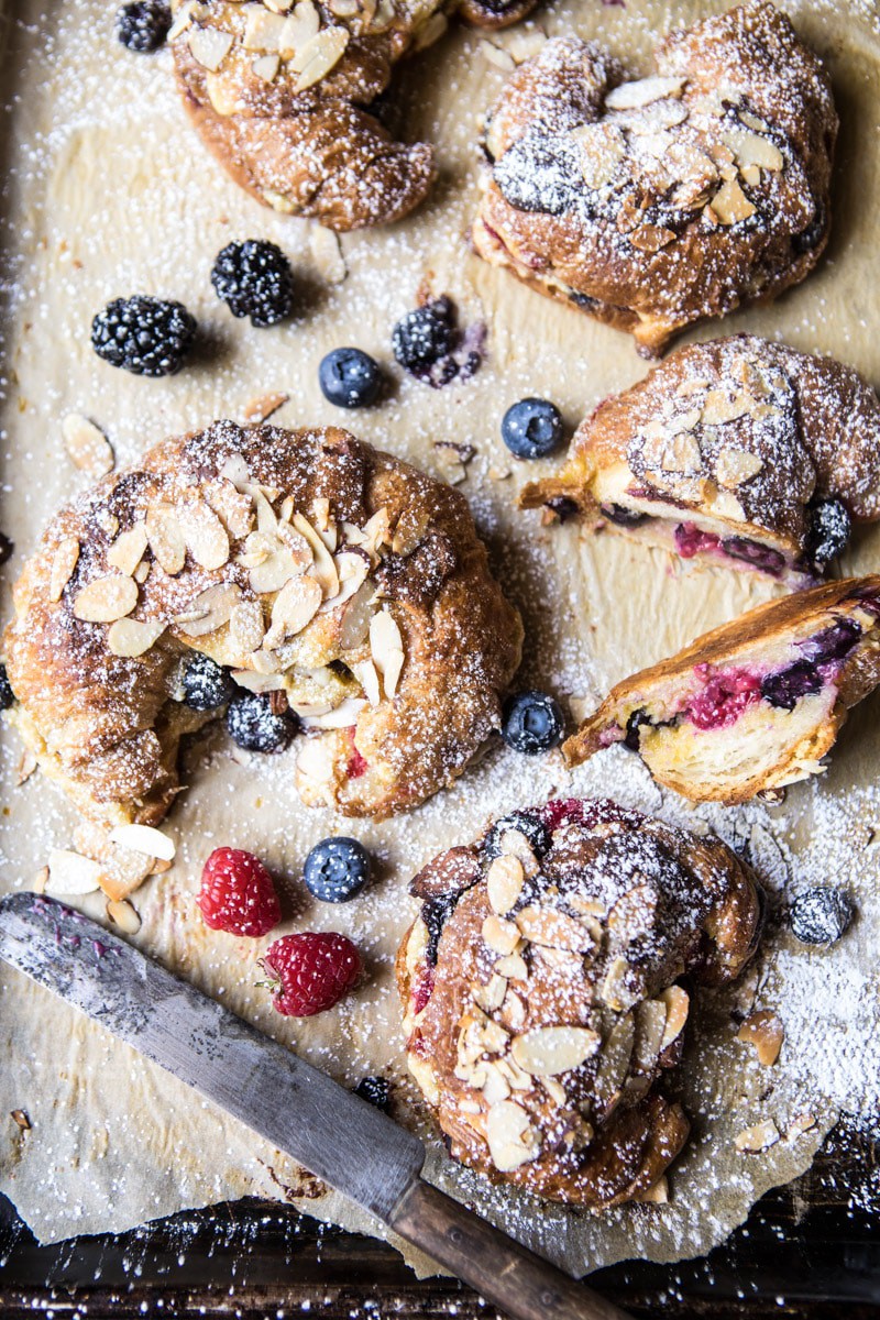 Mixed Berry Almond Croissants | halfbakedharvest.com @hbharvest
