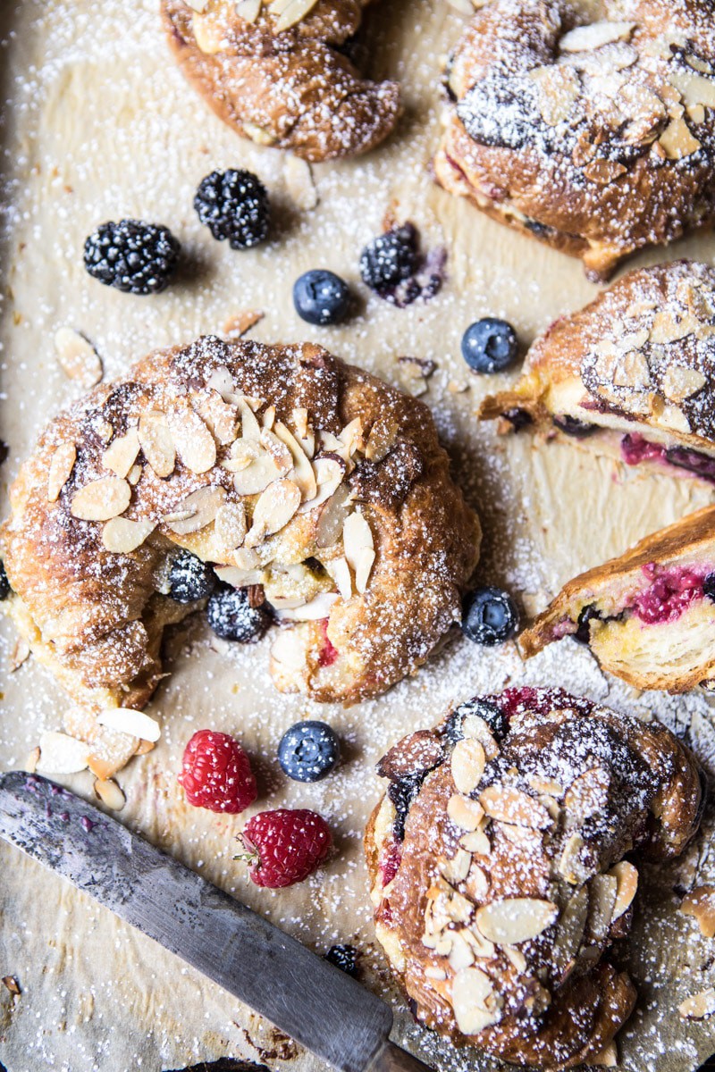 Mixed Berry Almond Croissants | halfbakedharvest.com @hbharvest