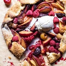 Raspberry Ginger Stone Fruit Galette | halfbakedharvest.com @hbharvest