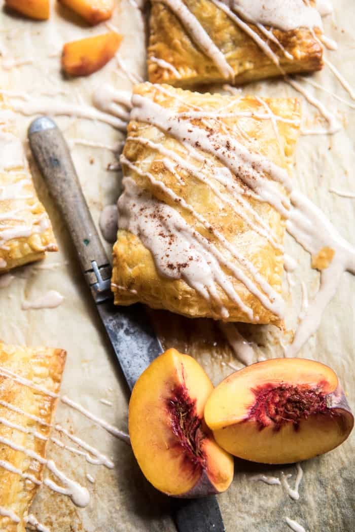 Brown Sugar Peach Puff Pastry Pop Tarts | halfbakedharvest.com @hbharvest