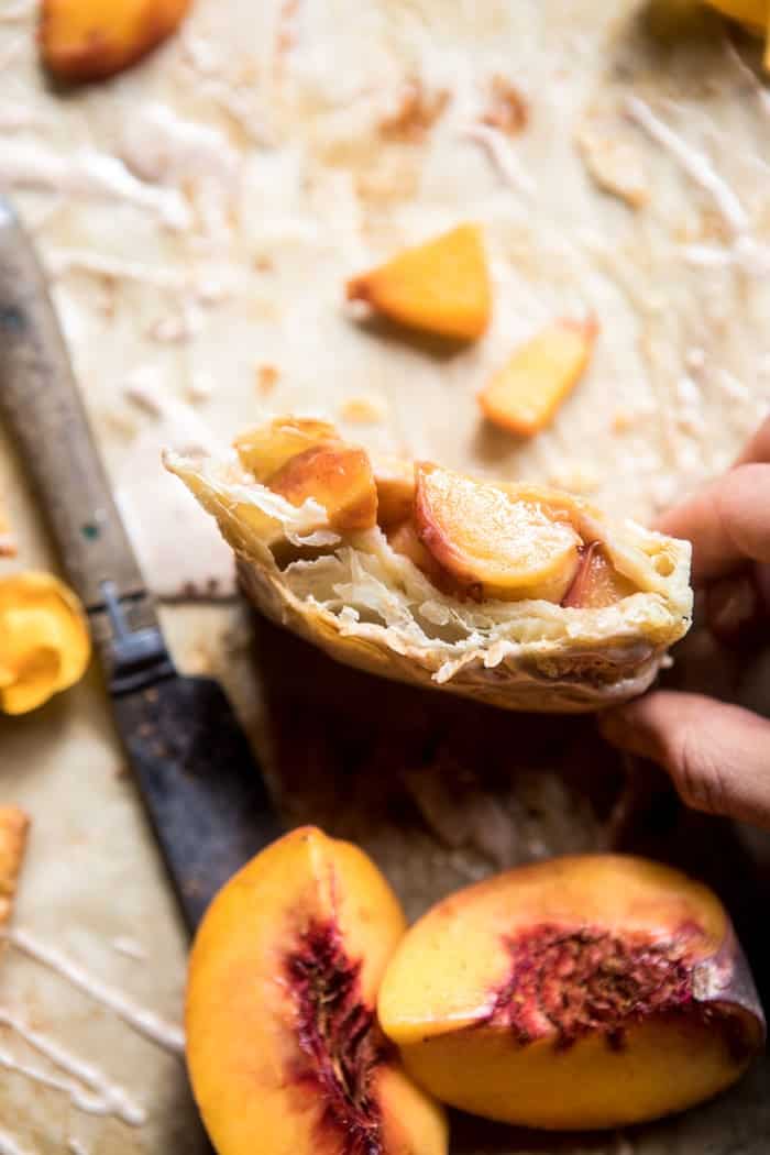Brown Sugar Peach Puff Pastry Pop Tarts | halfbakedharvest.com @hbharvest