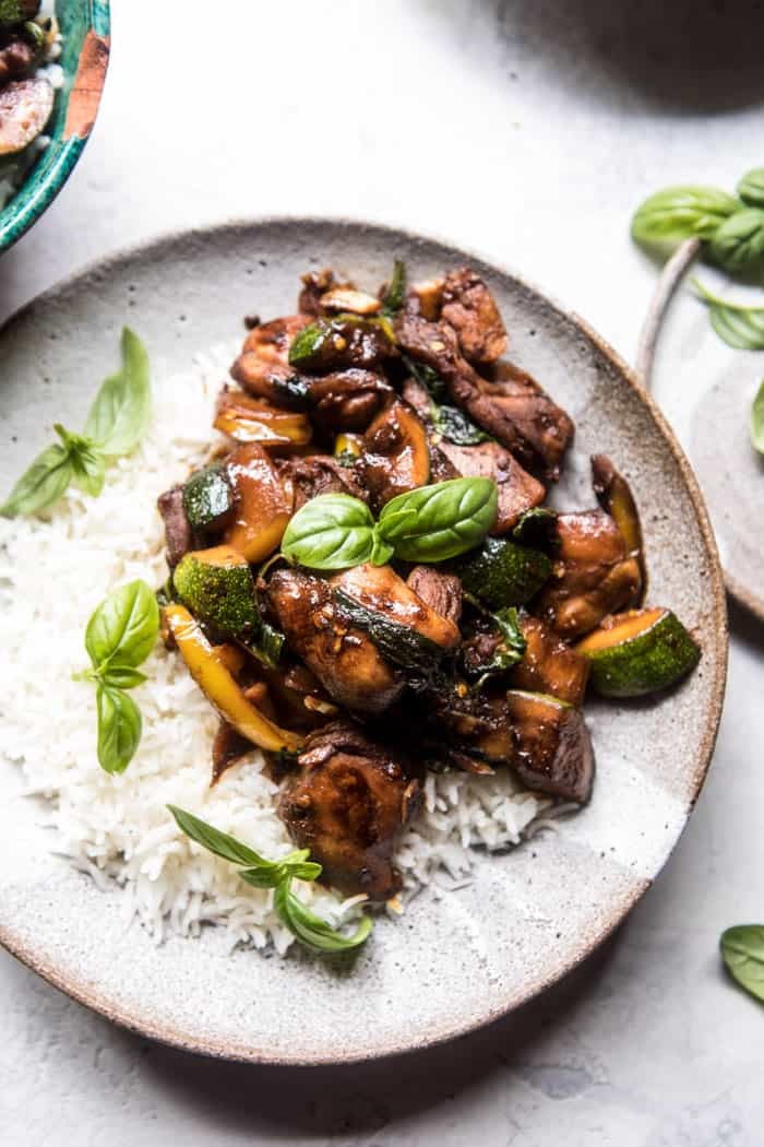 Easy 3 Cup Chicken with Zucchini | halfbakedharvest.com @hbharvest