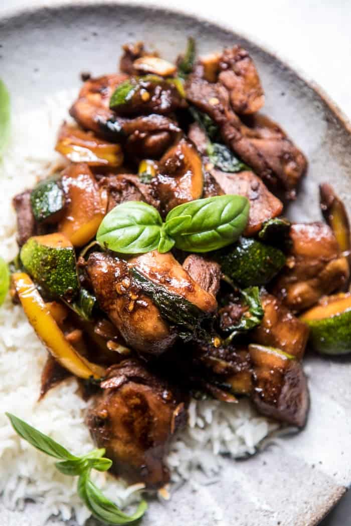 Easy 3 Cup Chicken with Zucchini | halfbakedharvest.com @hbharvest