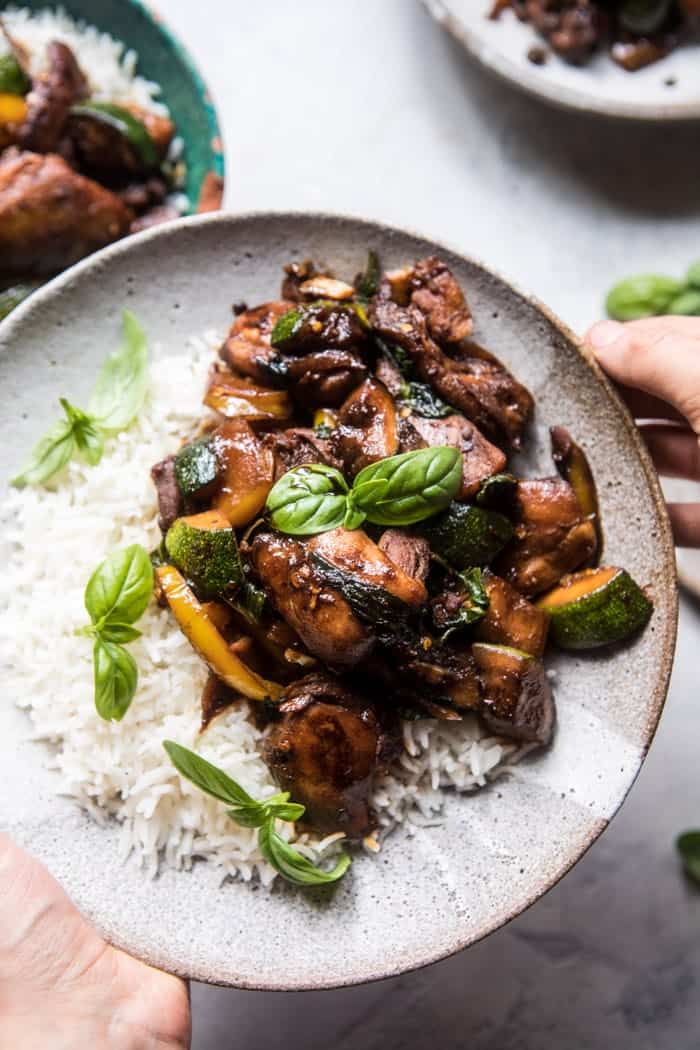 Easy 3 Cup Chicken with Zucchini | halfbakedharvest.com @hbharvest