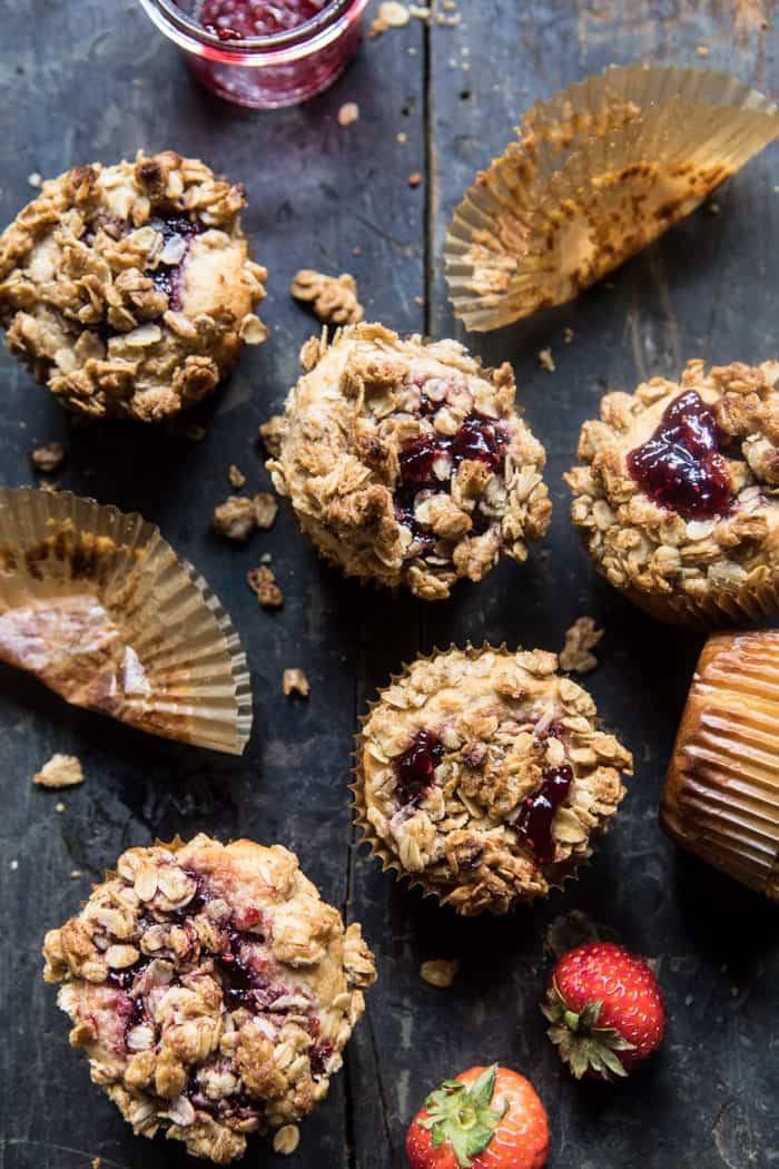 PB&J Oat Streusel Muffins | halfbakedharvest.com @hbharvest