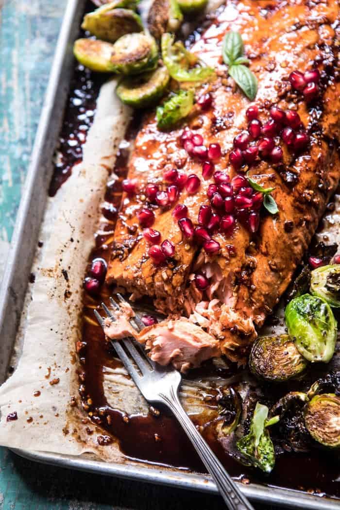 Pan Roasted Pomegranate Glazed Salmon | halfbakedharvest.com @hbharvest