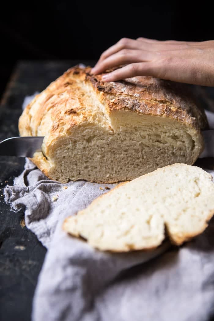 Cheaters No Knead Dutch Oven Sourdough Bread | halfbakedharvest.com @hbharvest