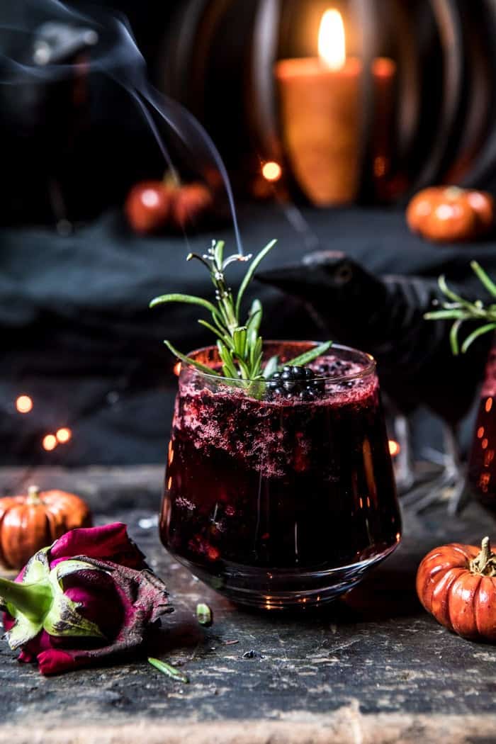 Smoky Black Widow Smash Cocktail | halfbakedharvest.com @hbharvest