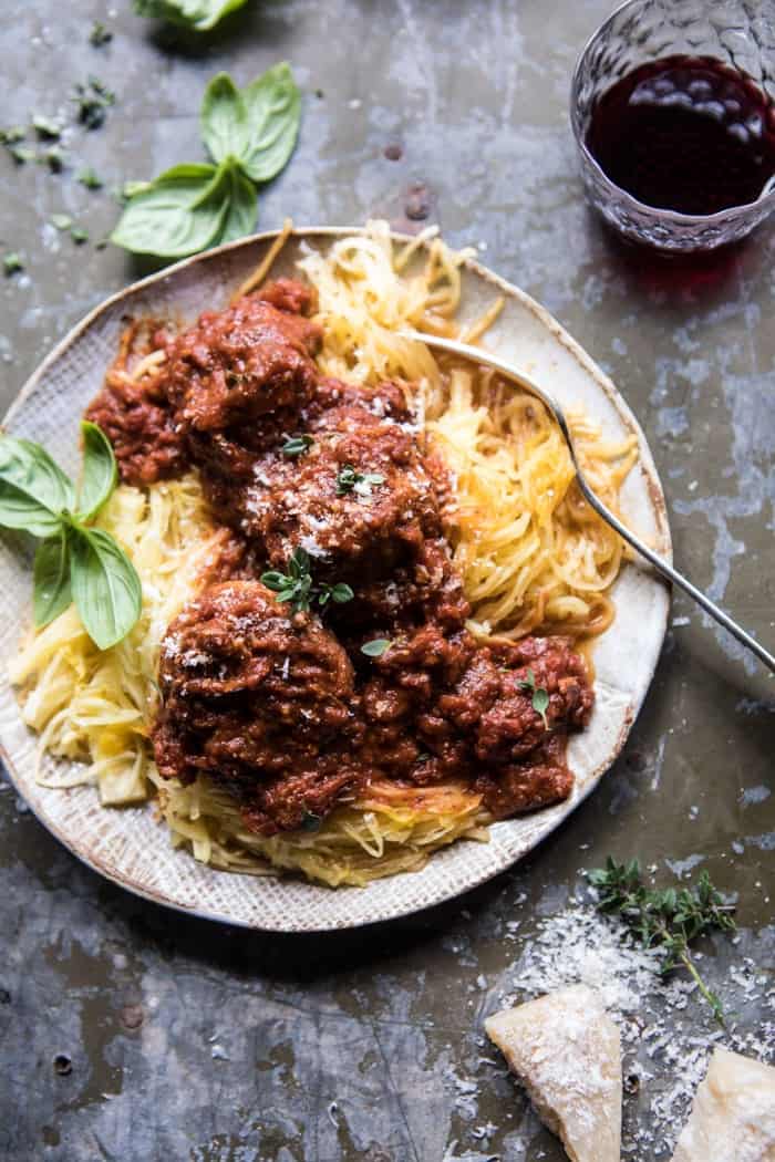 Instant Pot Turkey Meatballs and Spaghetti Squash | halfbakedharvest.com @hbharvest