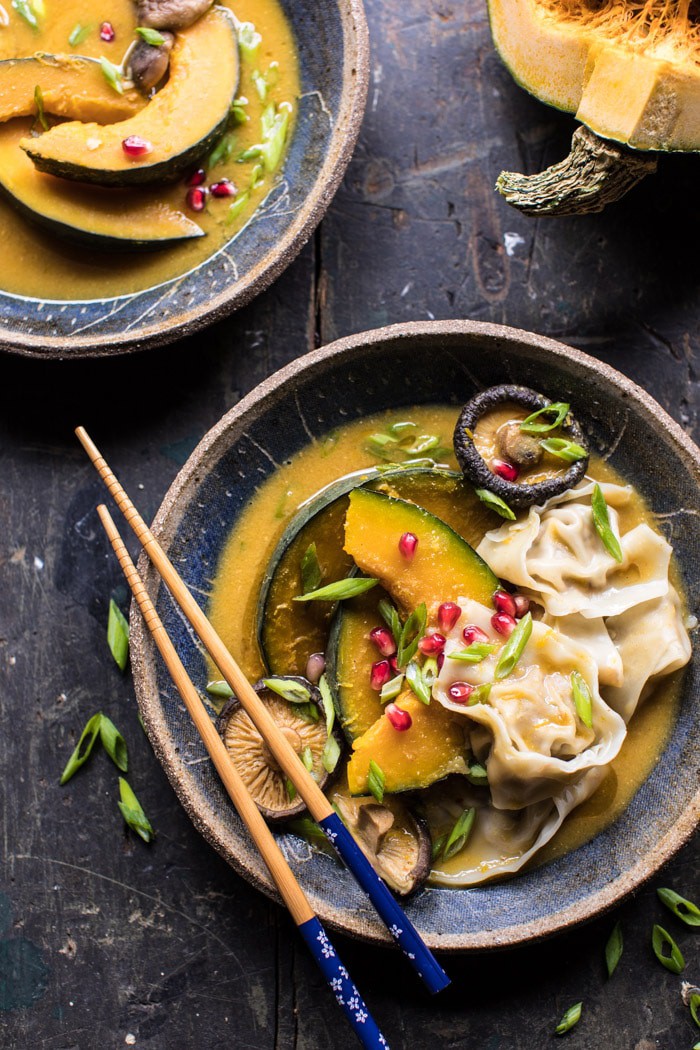 Miso Dumpling Soup with Autumn Squash | halfbakedharvest.com @hbharvest