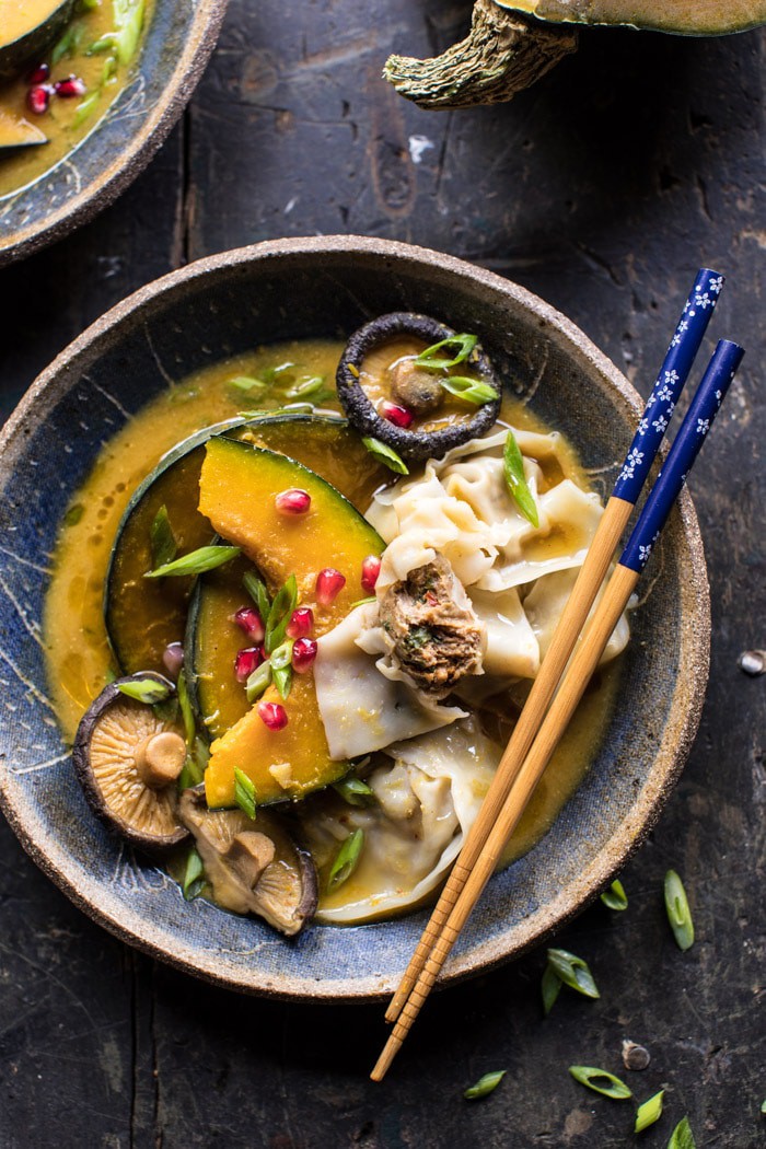 Miso Dumpling Soup with Autumn Squash | halfbakedharvest.com @hbharvest