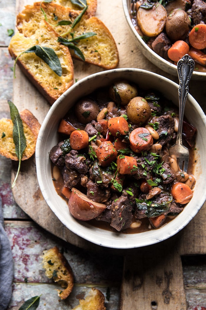 Better For You Instant Pot Spicy White Bean Beef Stew | halfbakedharvest.com @hbharvest