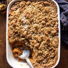 Cinnamon Streusel Swirled Maple Sweet Potato Casserole | halfbakedharvest.com @hbharvest