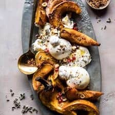 Honey Butter Roasted Acorn with Burrata and Pomegranate | halfbakedharvest.com @hbharvest