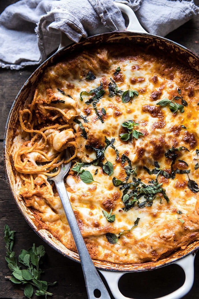 One-Pan Cheesy Spaghetti Pie | halfbakedharvest.com @hbharvest