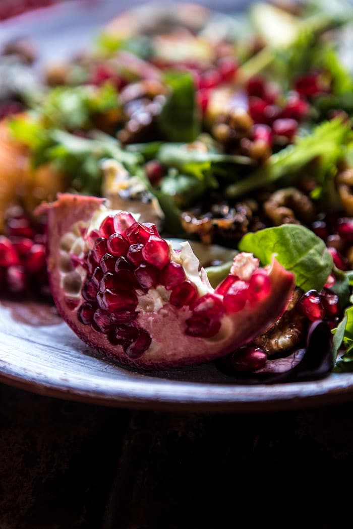 Pomegranate Avocado Salad with Candied Walnuts | halfbakedharvest.com @hbharvest