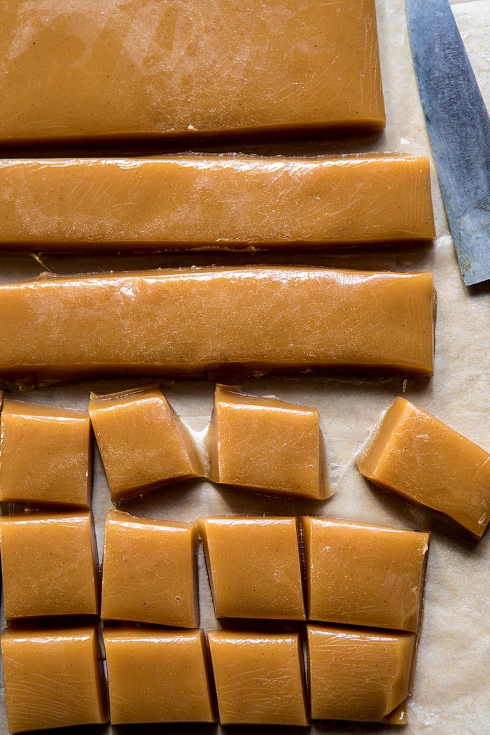 Salted Chocolate Covered Bourbon Cider Caramels | halfbakedharvest.com @hbharvest