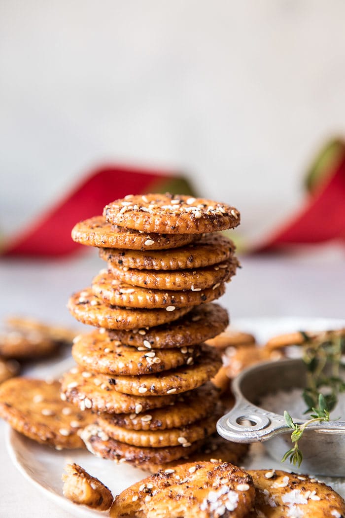 Addicting Baked Seasoned Ritz Crackers | halfbakedharvest.com @hbharvest