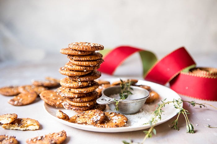 Addicting Baked Seasoned Ritz Crackers | halfbakedharvest.com @hbharvest