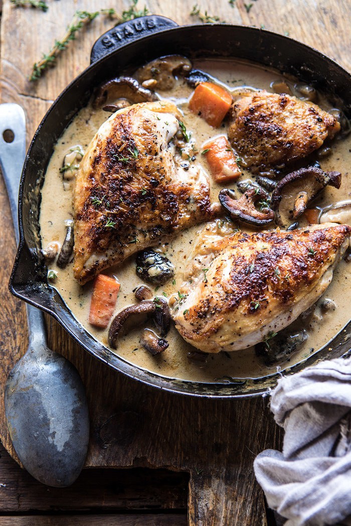 Easy Chicken Coq au Riesling | halfbakedharvest.com @hbharvest