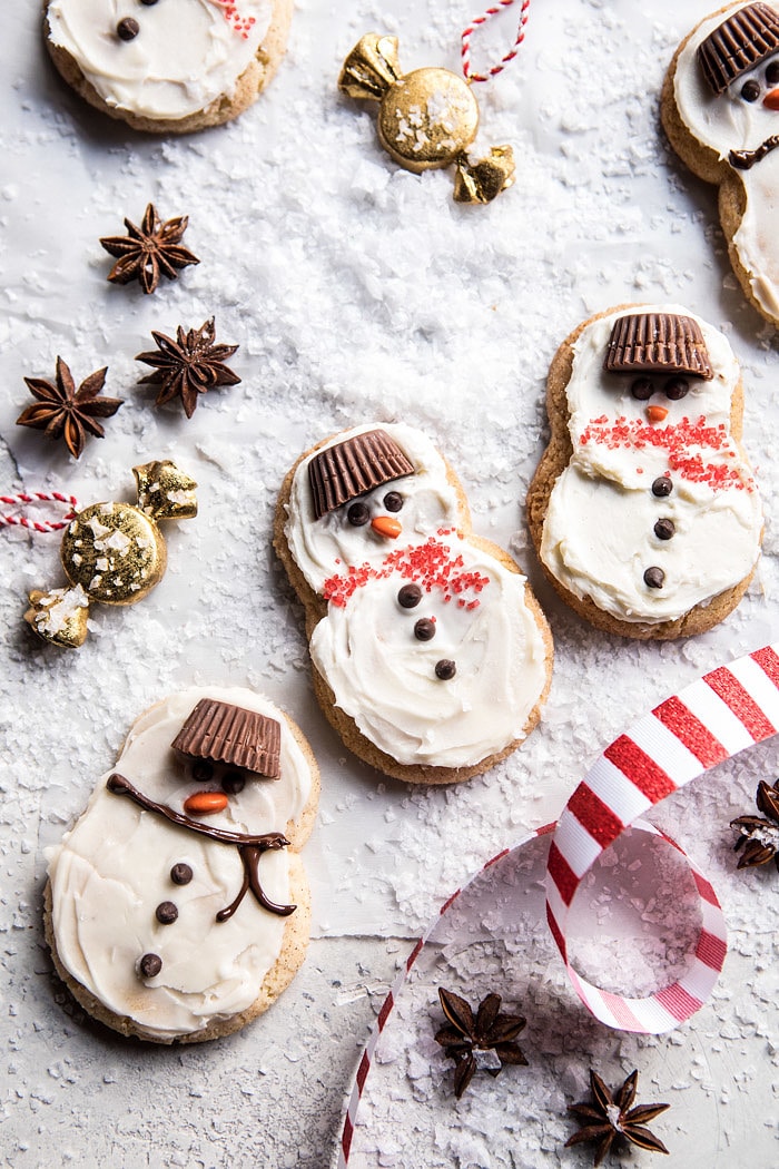 Eggnog Frosted Chai Snickerdoodle Snowmen | halfbakedharvest.com @hbharvest