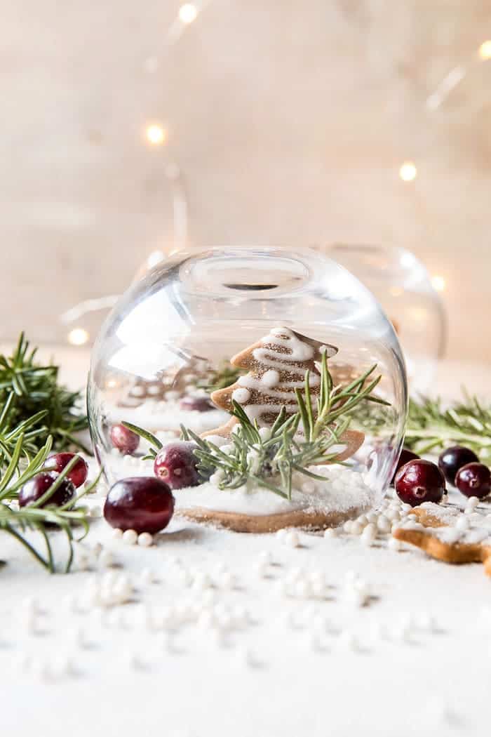 Gingerbread Snowglobe Place Setting | halfbakedharvest.com @hbharvest