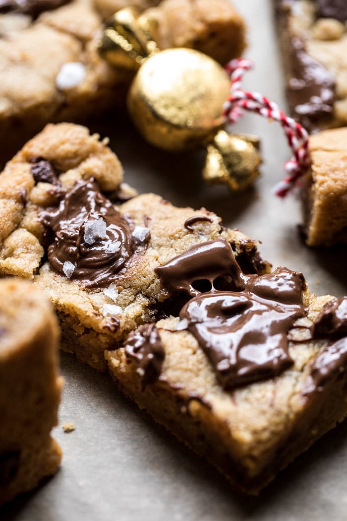 Salted Milk Chocolate and Peanut Butter Blondies | halfbakedharvest.com @hbharvest