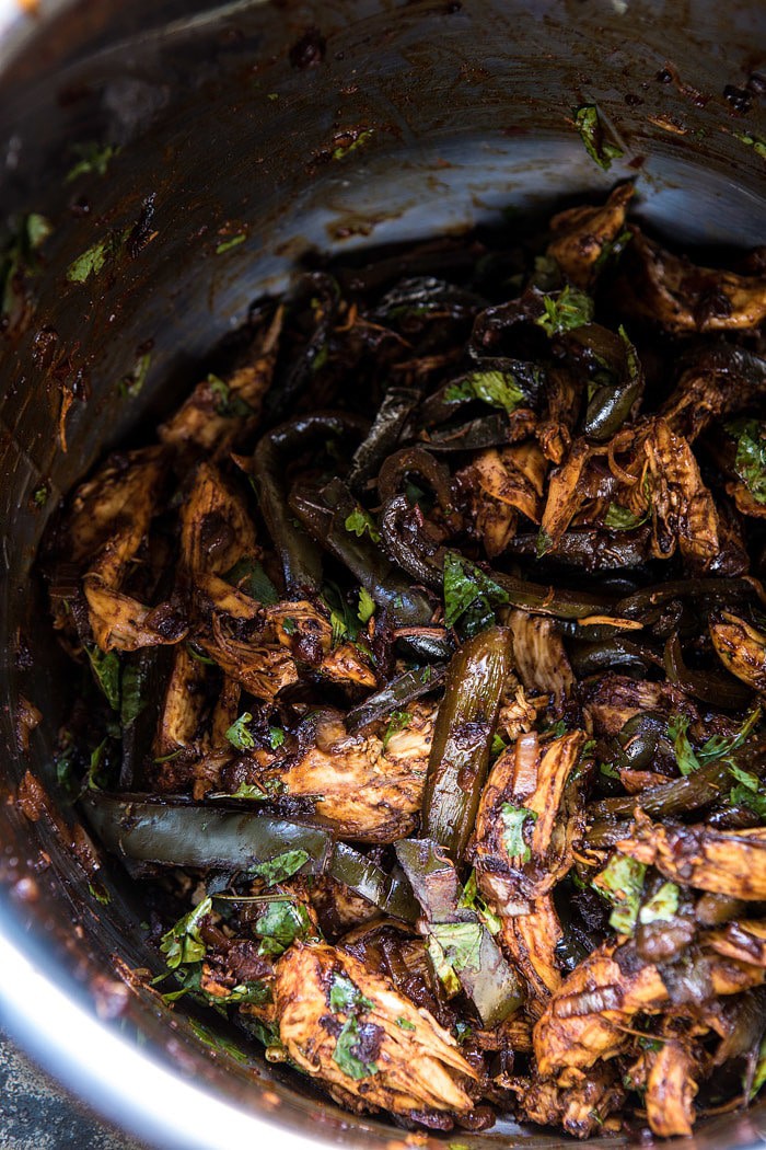 Instant Pot Spicy Pineapple Chicken Tacos | halfbakedharvest.com @hbharvest